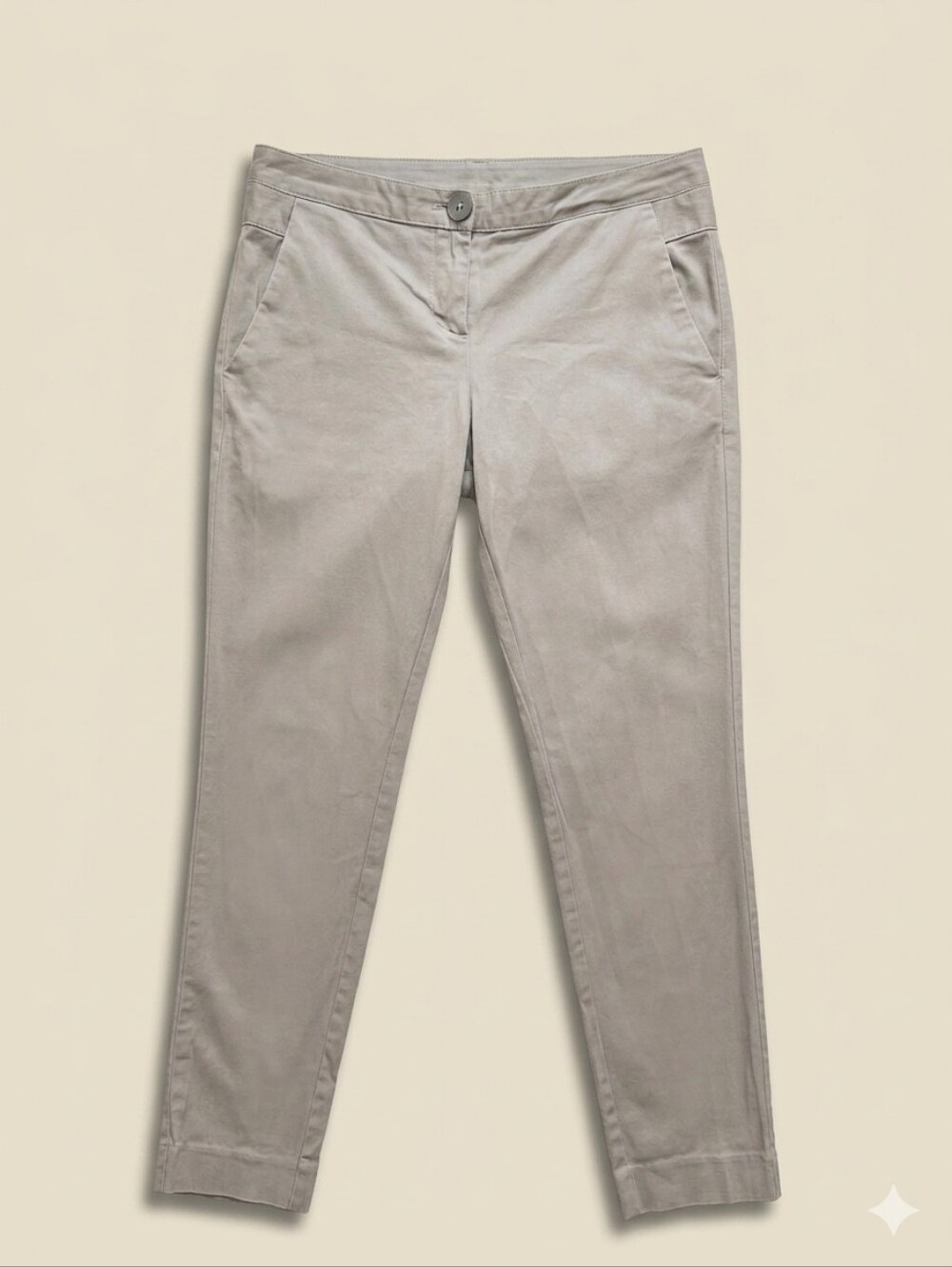 Sz 4 Jacob Cotton Blend Light Beige Khaki Women's Ankle Pants